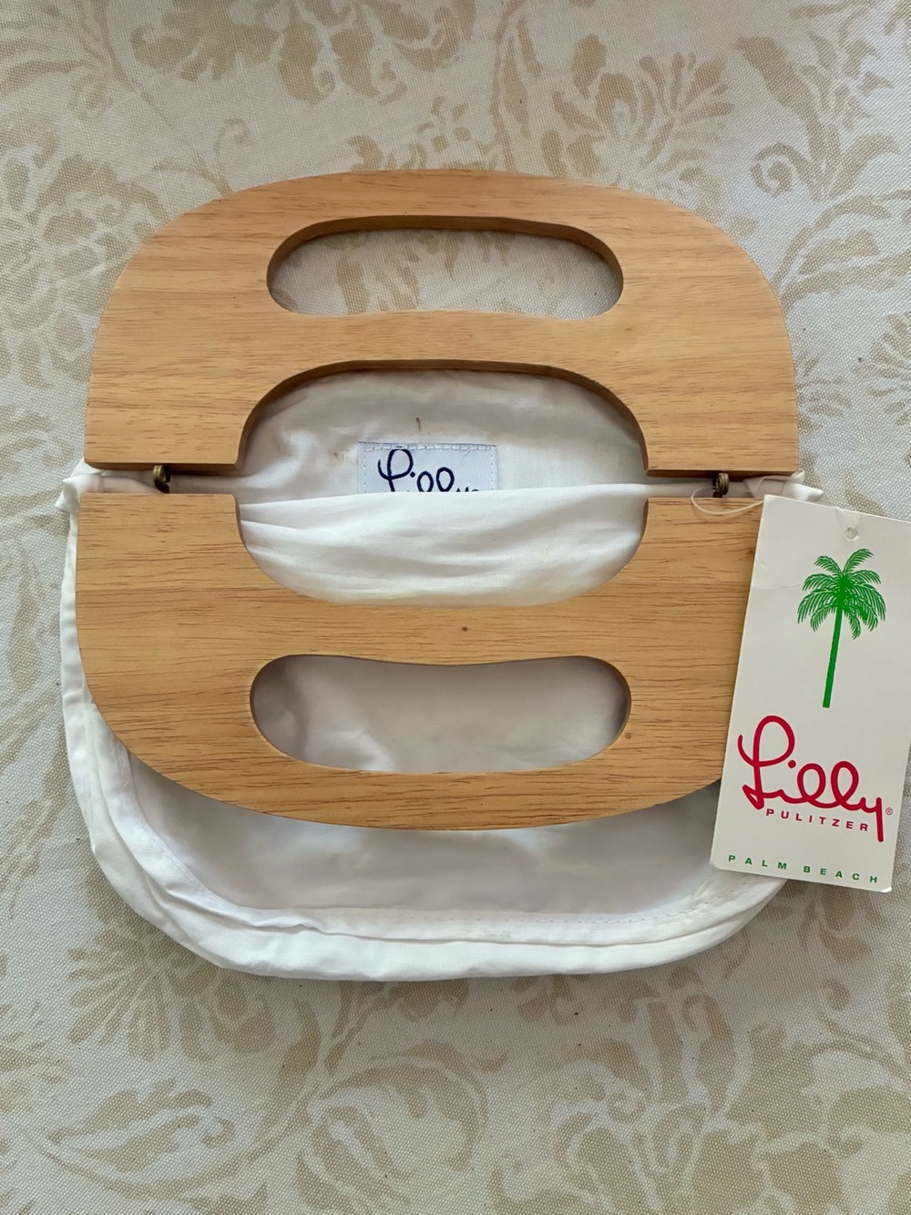 NEW Lilly Pulitzer Bermuda Bag Wood Handles Vintage READ